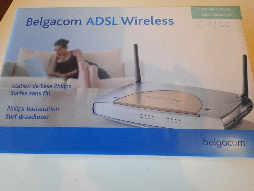 Belgacom ADSL wireless., Computers en Software, Routers en Modems, Nieuw, Router met modem, Ophalen