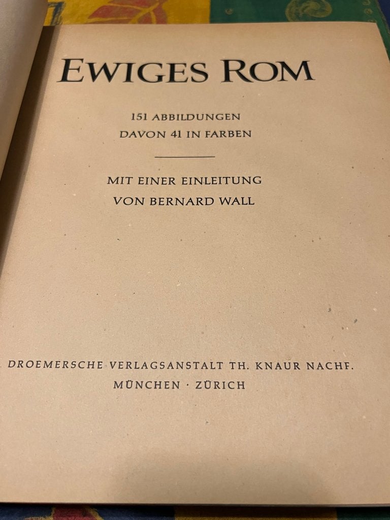 Ewiges Rom - 1960 *Duitstalig*, Ophalen of Verzenden, Gelezen, Overige onderwerpen