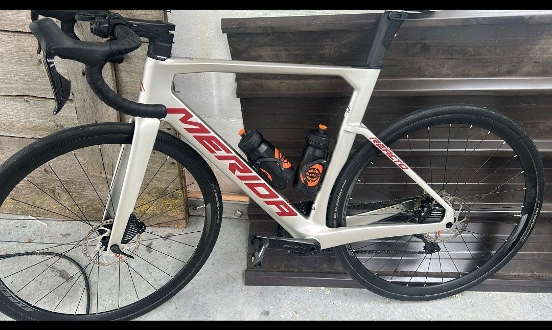 Merida Reacto 6000 105 DI2, Fietsen en Brommers, Fietsen | Racefietsen, Carbon, Heren, Zo goed als nieuw, Schijfrem