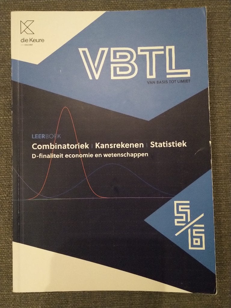 VBTL Combinatoriek, kansrekenen & statistiek D, Enlèvement ou Envoi, Die keure, Utilisé, Secondaire