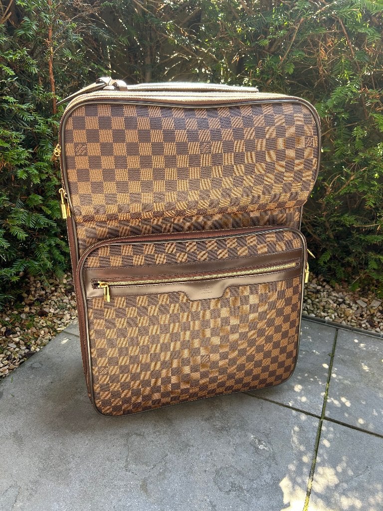 Louis Vuitton valies, Ophalen, Zo goed als nieuw, Bruin, Leder
