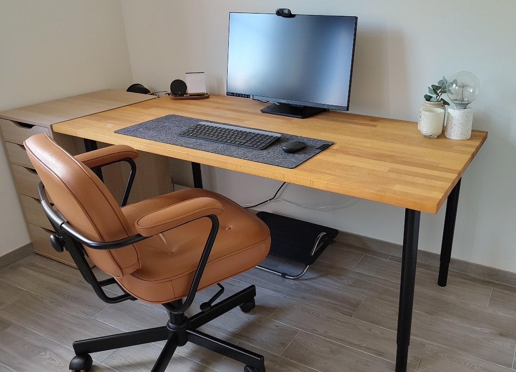 Eiken (zit)bureau - 155x75, Enlèvement, IKEA, 155 cm, Bureau d'ordinateur