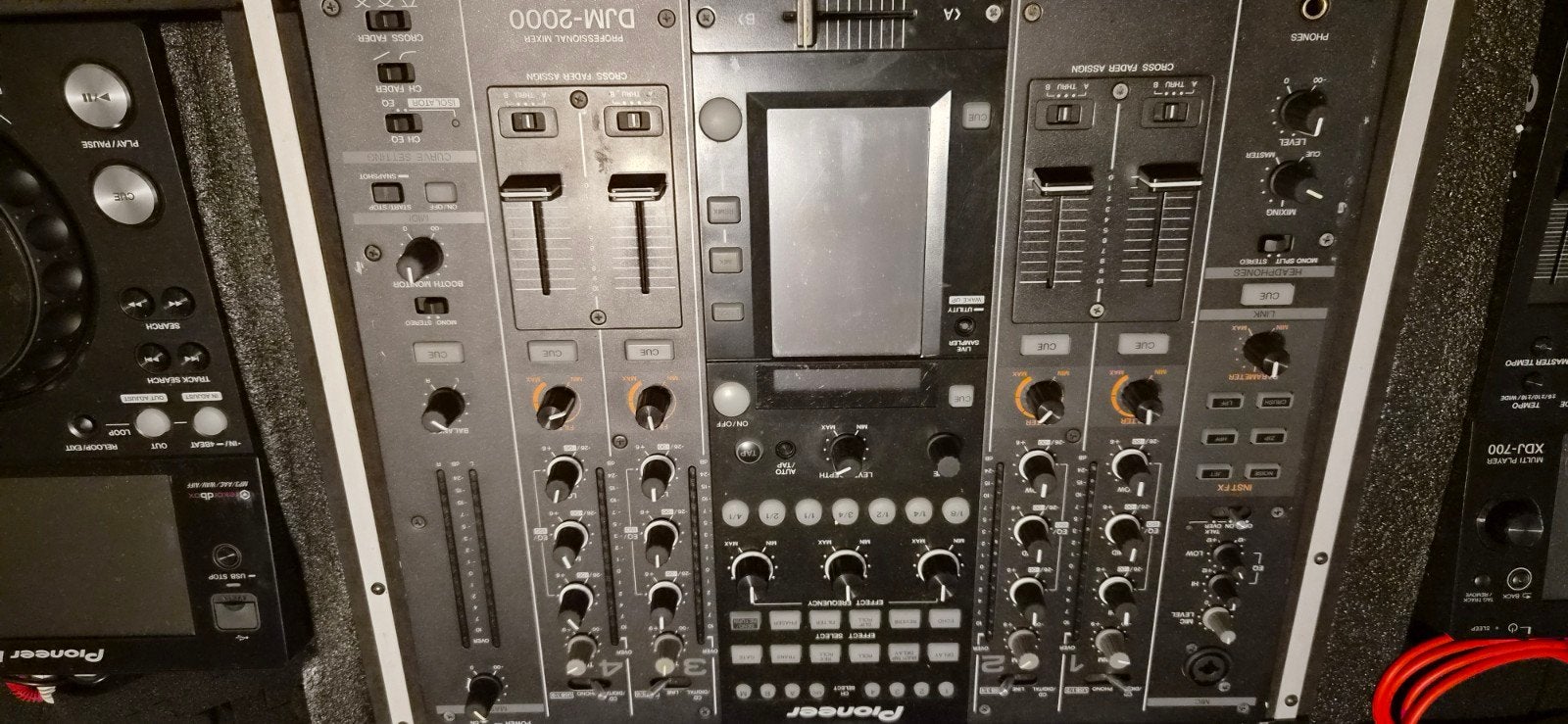 2 x ADJ700 + 1 DJM2000 in flightcase, Muziek en Instrumenten, Ophalen, Pioneer