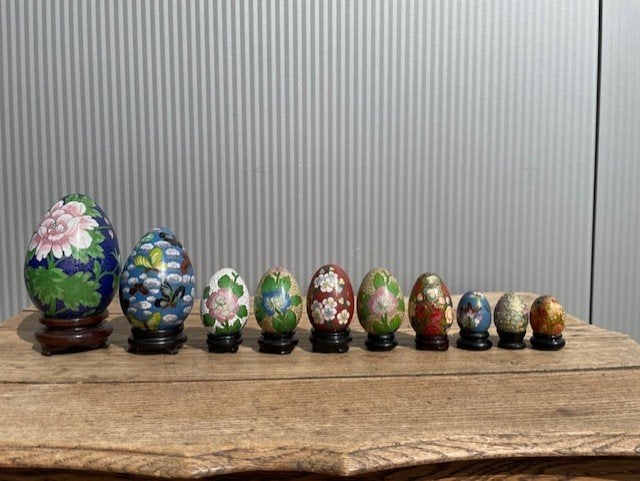 10 Stuks Cloisonné eieren, Ophalen of Verzenden