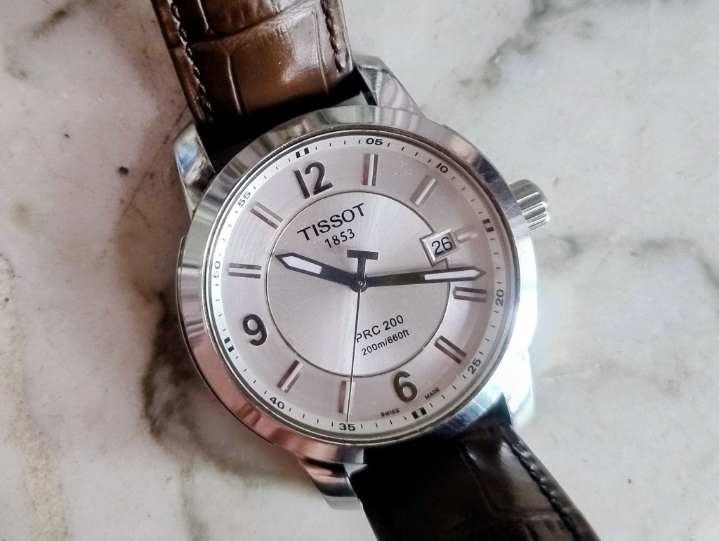 Montre à quartz Tissot PRC 200, Montre-bracelet, Autres marques, Enlèvement ou Envoi, Cuir