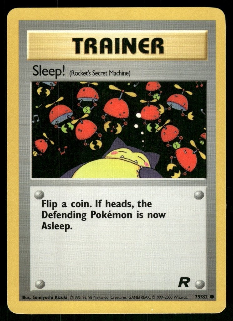 Sleep! 79/82 - Team Rocket, Envoi, Utilisé