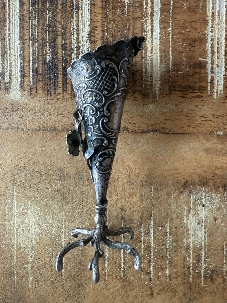 Vintage metalen tandenstoker houder, Ophalen of Verzenden
