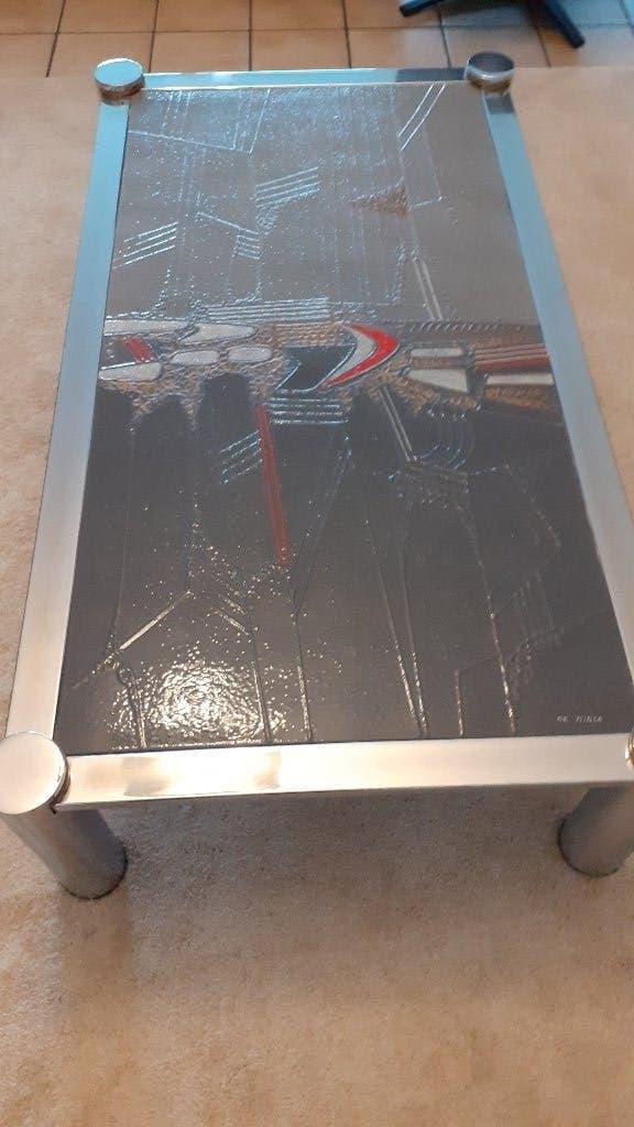 vintage salontafel van ontwerper de nisco, 100 à 150 cm, Moins de 50 cm, Utilisé, 50 à 100 cm