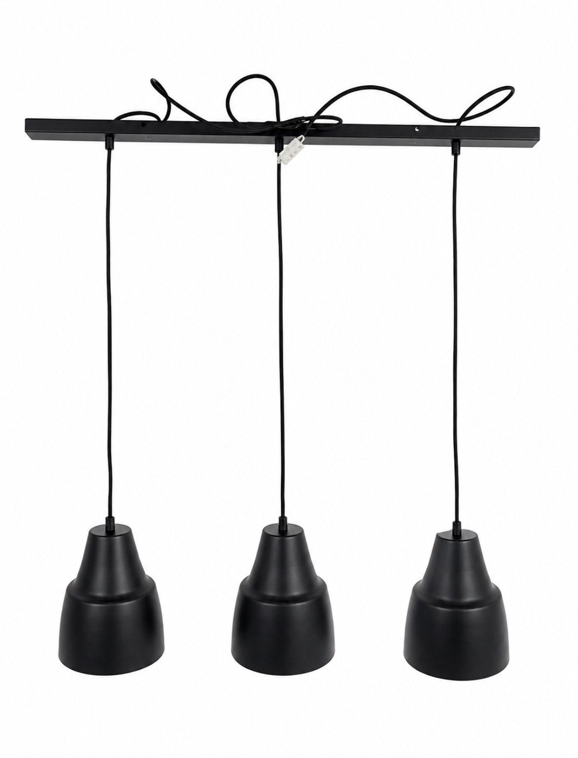 3-lichts hanglamp - Maison Du Monde - zwart/koper, Enlèvement, Utilisé, E14 (petit), Métal