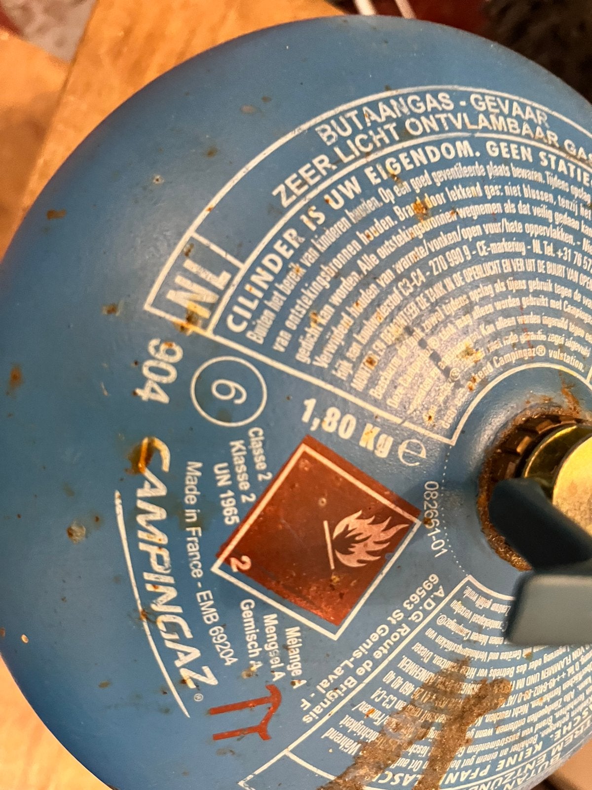 Campingaz 904 gas cartouche fles, Ophalen, Gebruikt