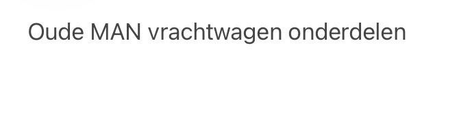 Oude MAN Vrachtwagen onderdelen, Enlèvement, Utilisé, MAN, Autres pièces automobiles