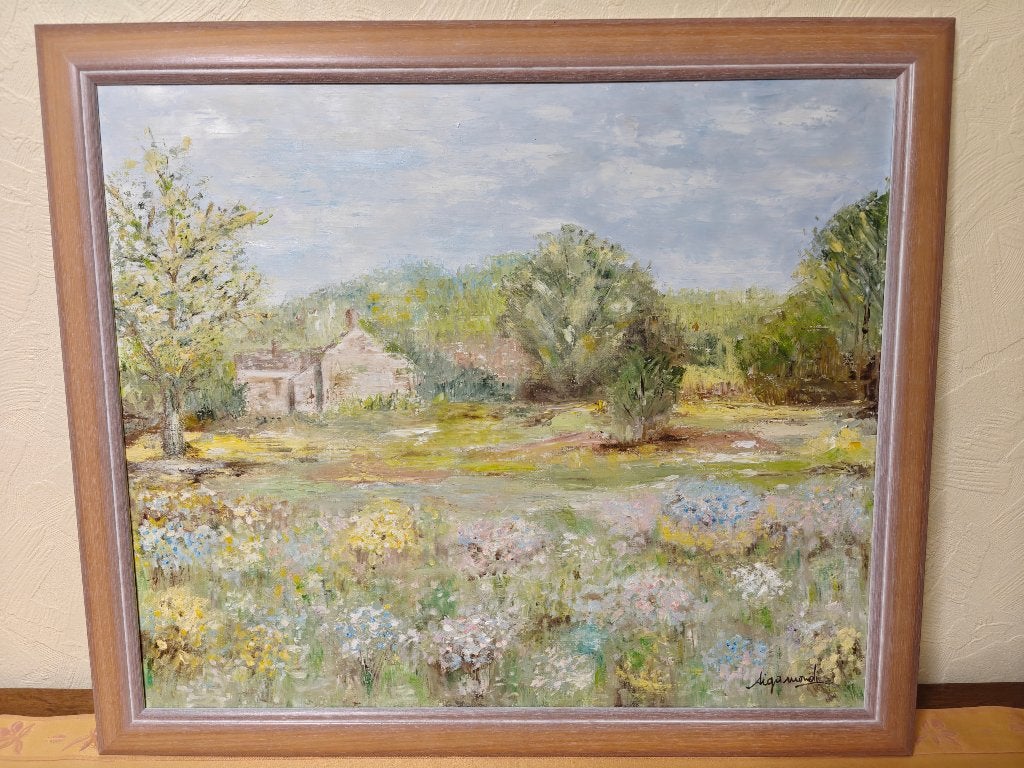 Peinture Sigismondi, Paysage urbain / rural, Enlèvement, Encadré, Toile