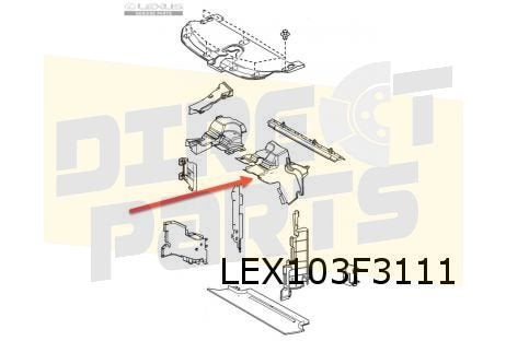 Lexus LBX (3/24-) luchtgeleider radiateur Bovenzijde Links O, Auto-onderdelen, -, Verzenden, -, Nieuw