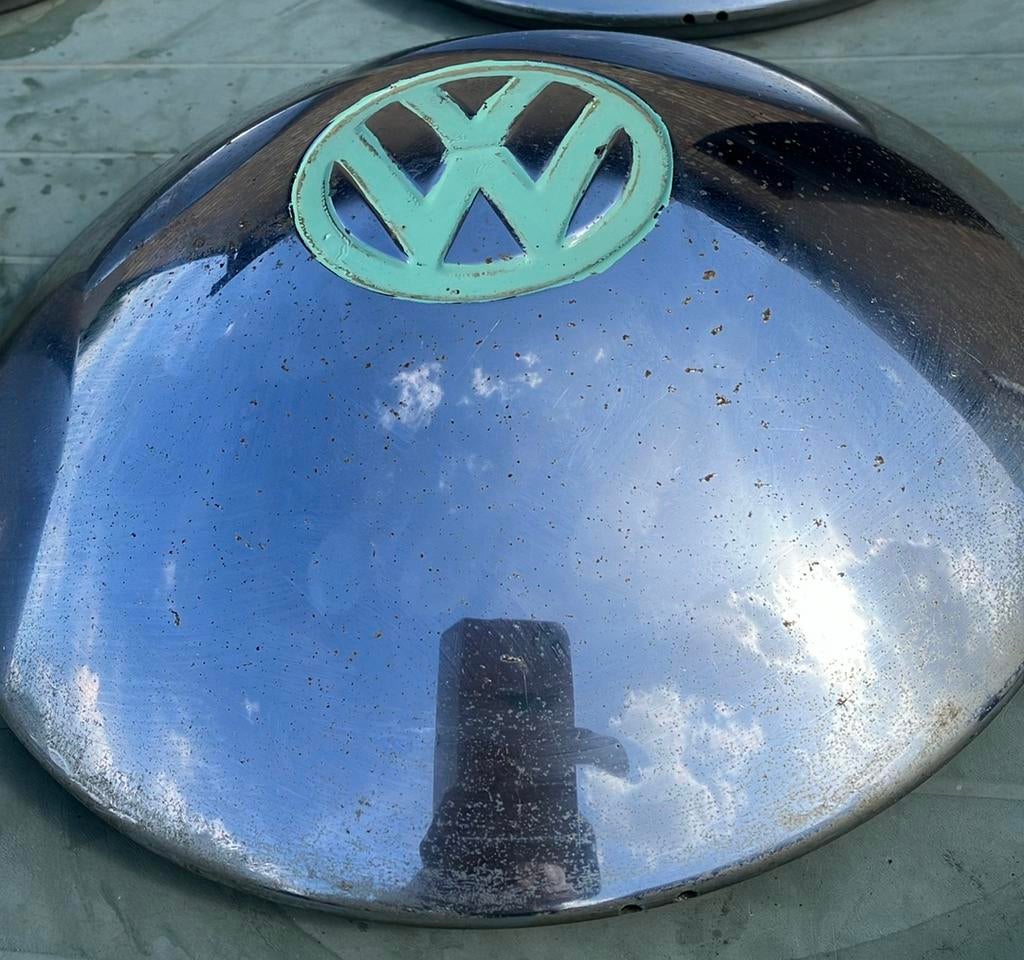 Vintage originele wieldoppen volkswagen kever, Ophalen, Gebruikt