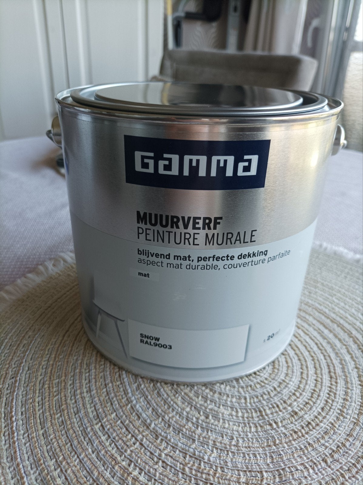 Peinture murale blanc 2,5 L, Bricolage & Construction, Enlèvement, Blanc, Peinture