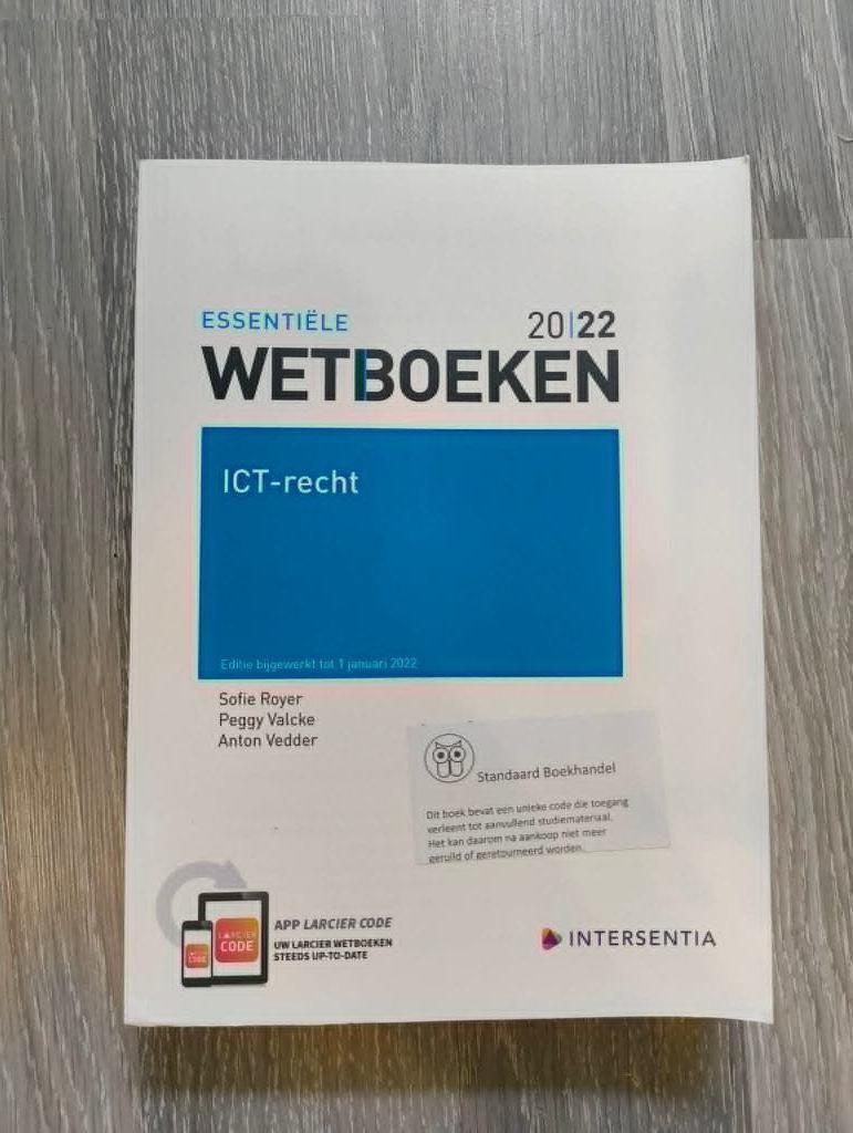 Essentiële Wetboeken ICT-recht, Boeken, Nieuw, Ophalen of Verzenden, Alpha, Sofie Royer, Peggy Valcke, Anton Vedder