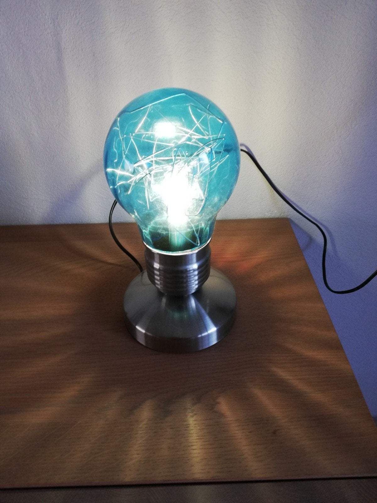 blauwe ledlamp, Ophalen, Zo goed als nieuw, Gloeilamp