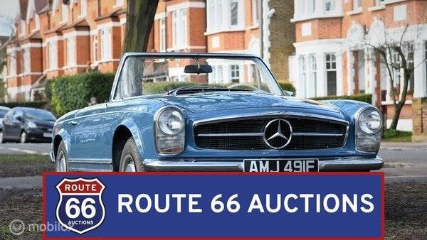 Mercedes-Benz 280 SL Pagode | 1968 | Route 66 Auctions, Autos, Achat, Entreprise, Boîte manuelle, Autre carrosserie