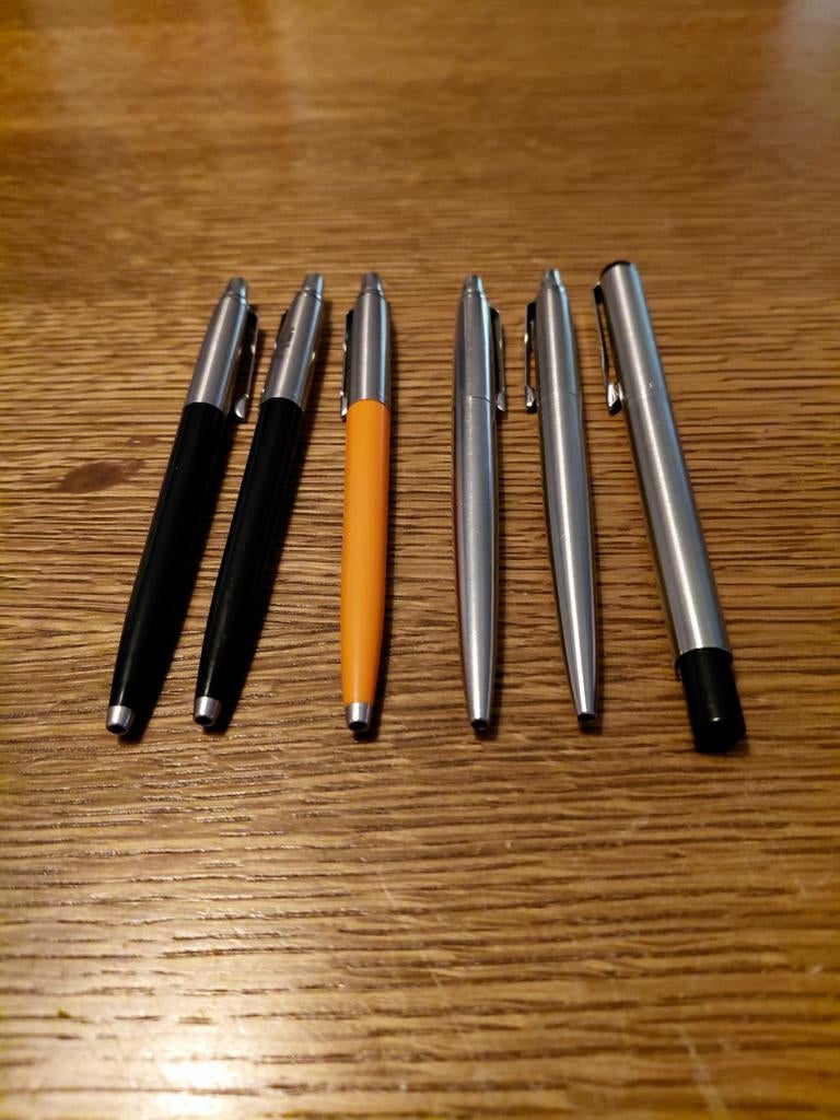 5 parker pennen en 1 vulpen, Verzamelen, Ophalen of Verzenden, Zo goed als nieuw, Vulpen, Parker