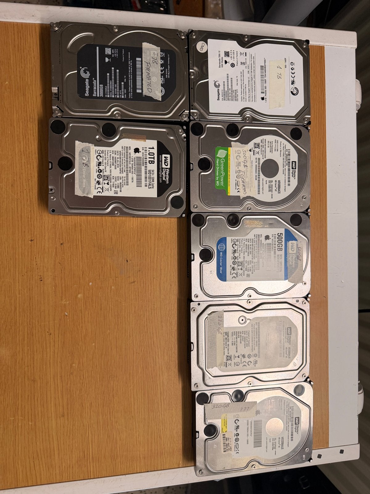 HDD’S 2.5 inch - 3.5 inch, Computers en Software, Harde schijven, Ophalen, Intern, Gebruikt, Desktop