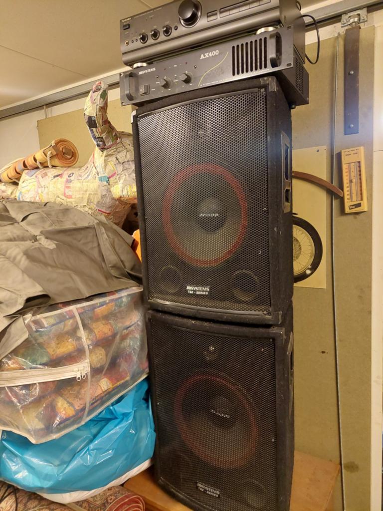 JB speakerset met versterker, TV, Hi-fi & Vidéo, Autres marques, Enlèvement, Utilisé, Haut-parleurs Frontaux, Arrière ou Stéréo