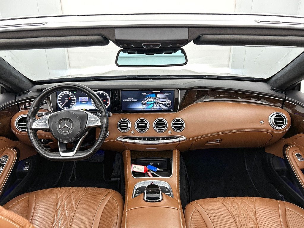 Mercedes-Benz S-klasse 500 Cabrio AMG Line | Geventileerde &, Auto's, Cabriolet, Zwart, Automatische klimaatregeling, Onderhoudsboekje