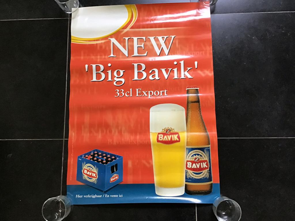 Poster Bavik bier beer., Verzamelen, Ophalen, Zo goed als nieuw, Reclamebord, Plaat of Schild