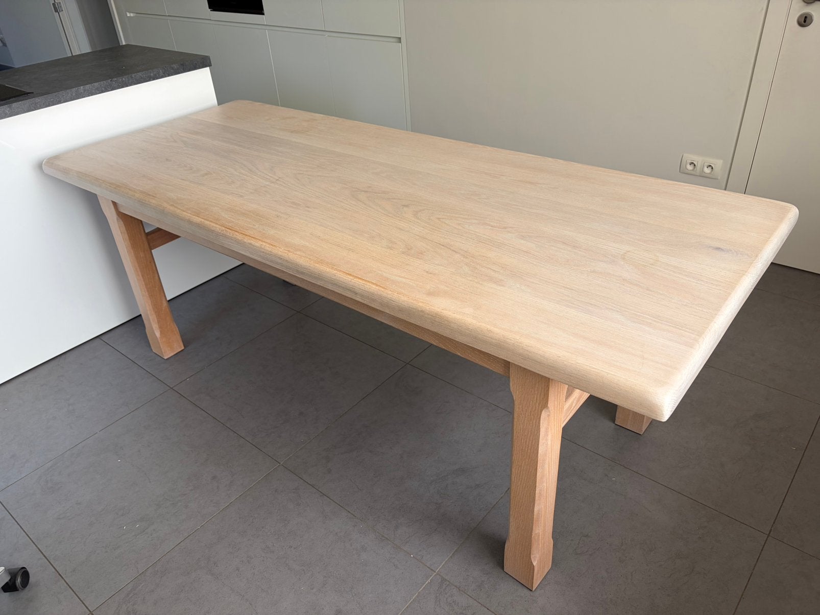 Tafel massief eik 209x84cm, Enlèvement, Utilisé