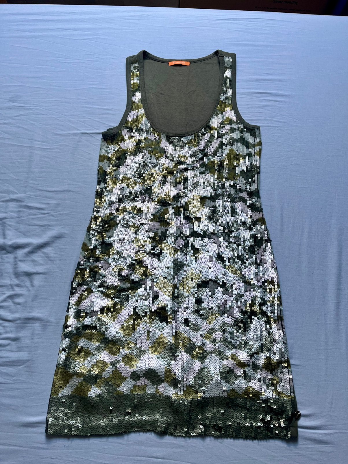 Phard Jurk met pailletten - Maat L, Kleding | Dames, Gelegenheidskleding, Zo goed als nieuw, Cocktailjurk, Maat 42/44 (L), Wit