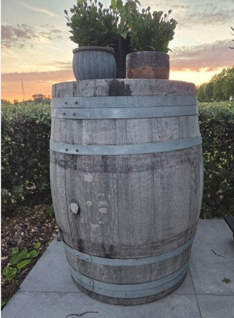 Prachtige, authentieke eiken wijnton, 150 litres ou plus, Enlèvement, Utilisé, Bois