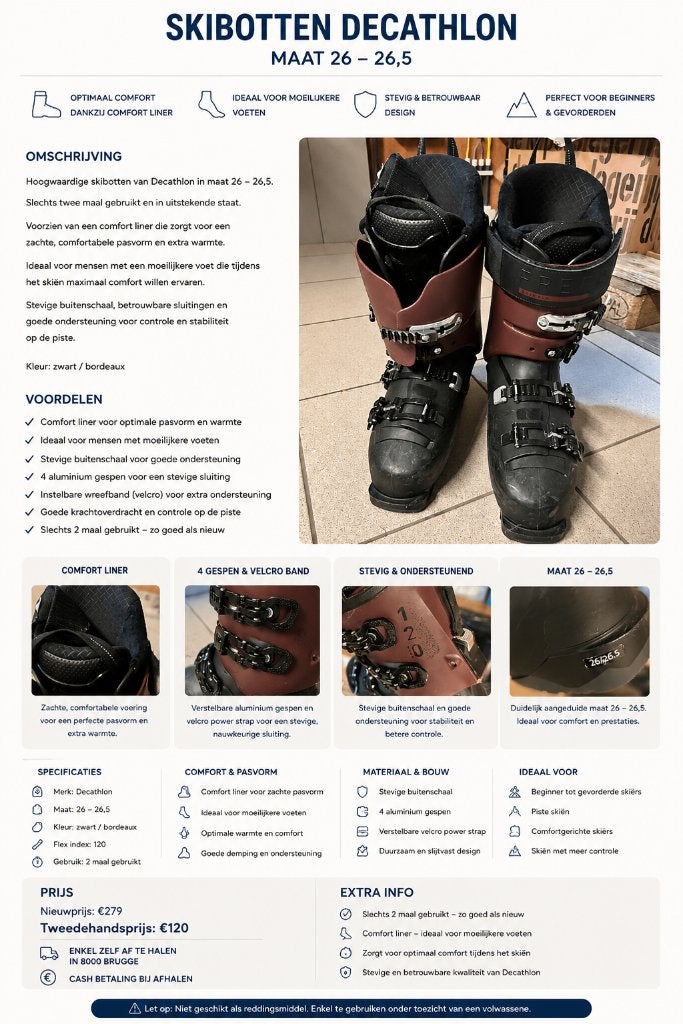 Skibotten Maat 40-41, Ophalen, Gebruikt, Ski, Schoenen