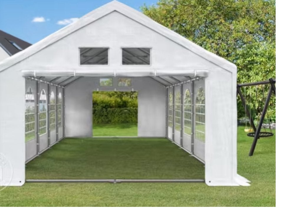 Partytent 4x8m te huur, Jardin & Terrasse, Tonnelles, Comme neuf, Enlèvement