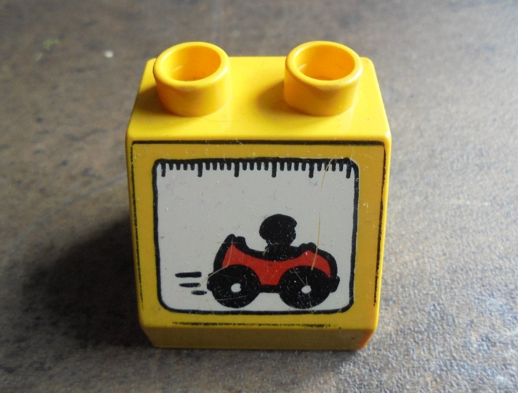 Lego Duplo Brick 2x2x1,5 Slope 45 (zie foto's) 2, Ophalen of Verzenden, Gebruikt, Losse stenen, Duplo
