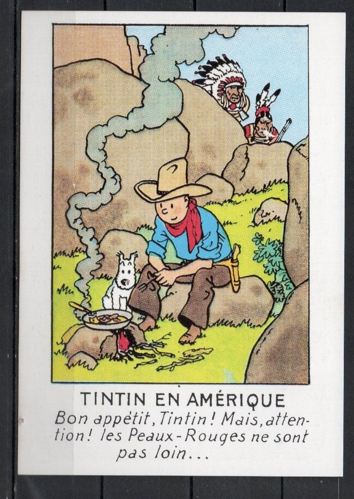 Carte postale : Hergé / Tintin en Amérique - édition Arno, Verzamelen, Ophalen