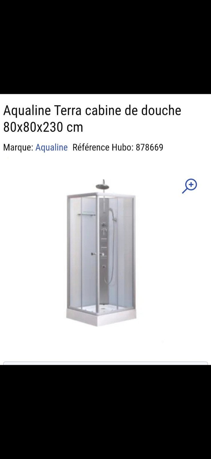 Nieuwe douchecabine Aqualine Terra 80x80 cm, Doe-het-zelf en Bouw, Sanitair, Nieuw