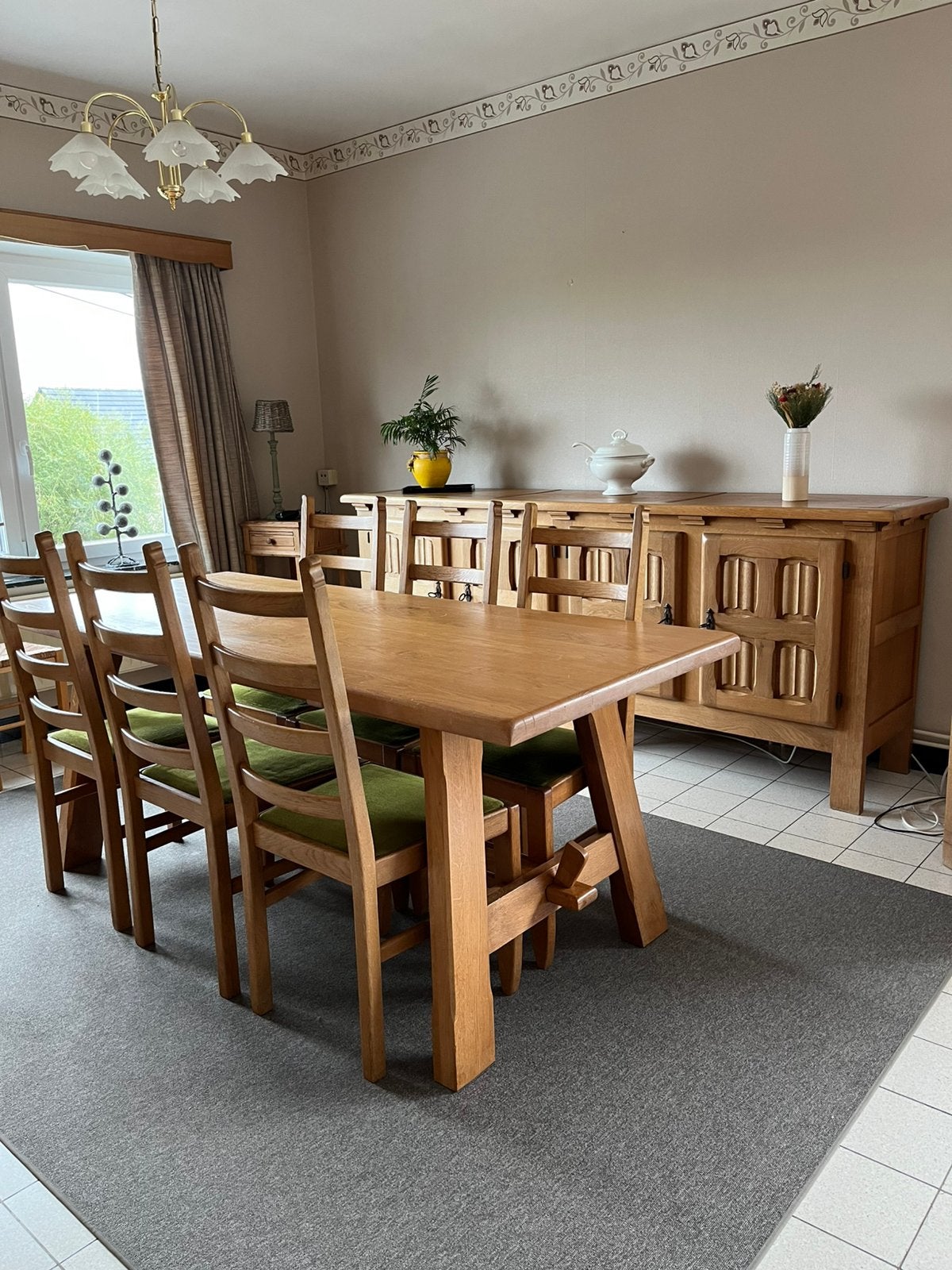 Salle a manger complete en chêne, Maison & Meubles, Enlèvement, Comme neuf