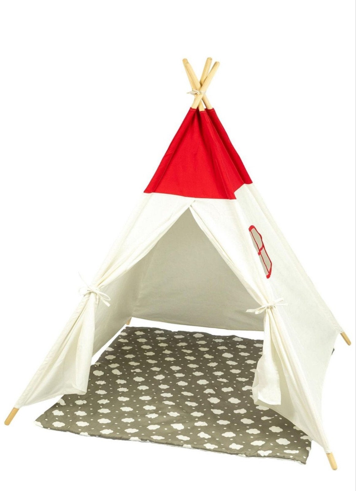 Gezellige kinder tipi speeltent met wolkjesmat, Ophalen of Verzenden, Zo goed als nieuw