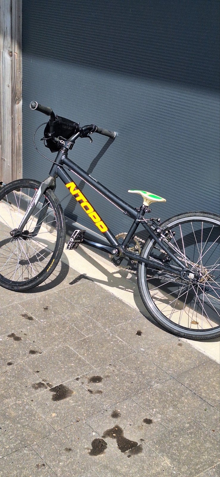 Custom Meybo Junior BMX – Carbon Voorvork – Zwart/Geel, Vélos & Vélomoteurs, Enlèvement, Moins de 10 vitesses, Frein sur jante