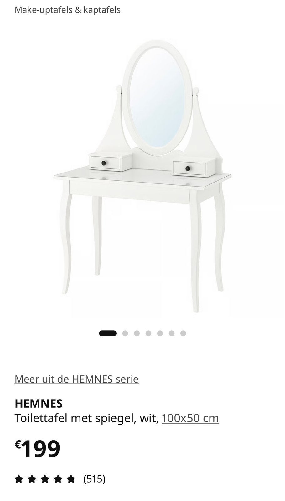 Make up tafel te koop!!, Maison & Meubles, Enlèvement, Utilisé
