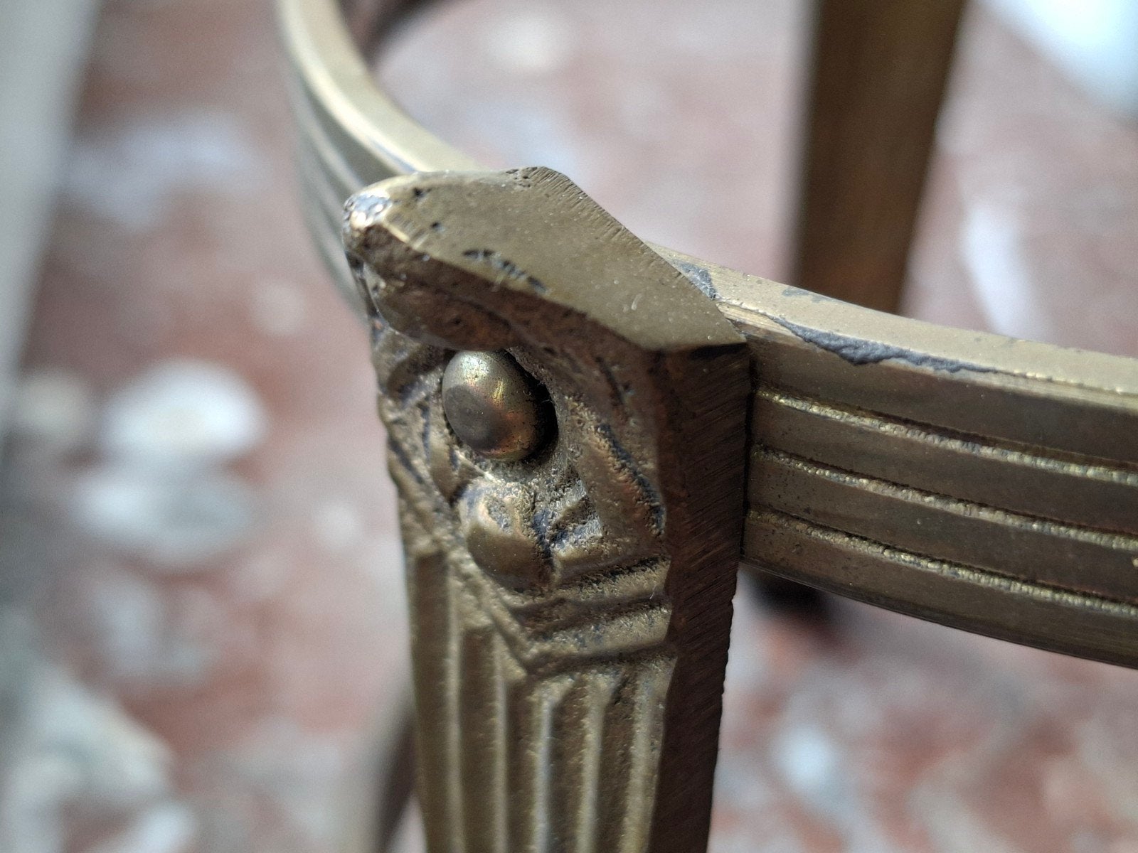 Mooie Art Deco houder in messing, Ophalen