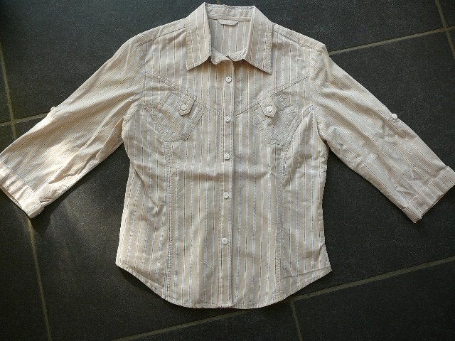 beige bloes met 3/4 mouwen van het merk Gaspard, Vêtements | Femmes, Enlèvement ou Envoi, Taille 36 (S), Beige, Gaspard
