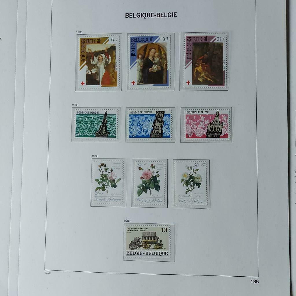 postzegels postfris België jaargang 1989 DAVO, Ophalen of Verzenden, Zonder stempel, Postfris, Postfris