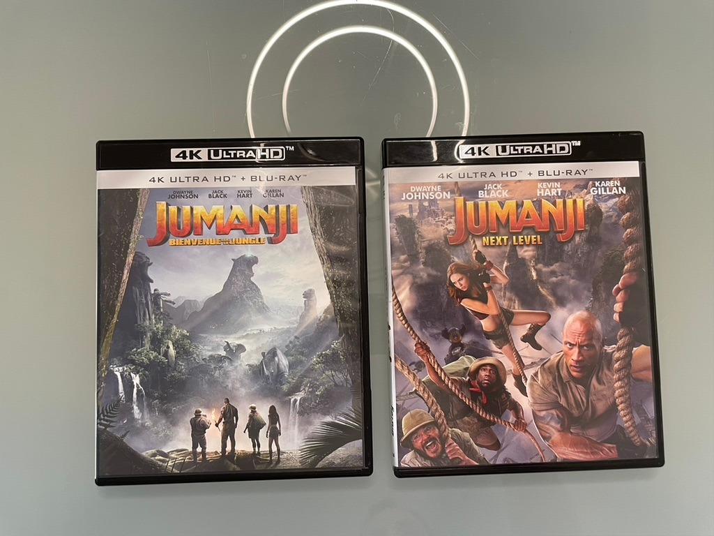Jumanji 1 et 2 en Bluray, Ophalen, Zo goed als nieuw