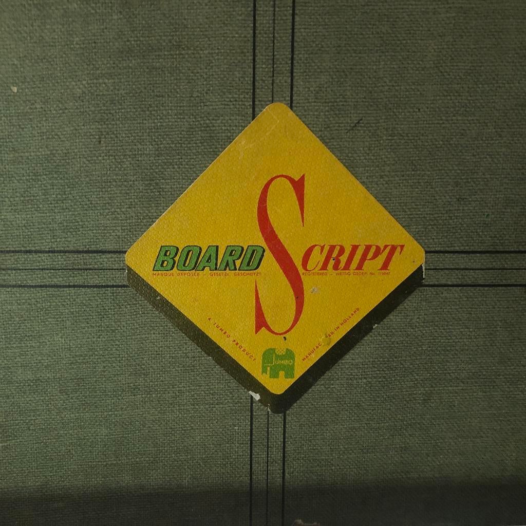antiek vintage BOARD SCRIPT by JUMBO 1955, Antiquités & Art, Antiquités | Jouets, Enlèvement ou Envoi