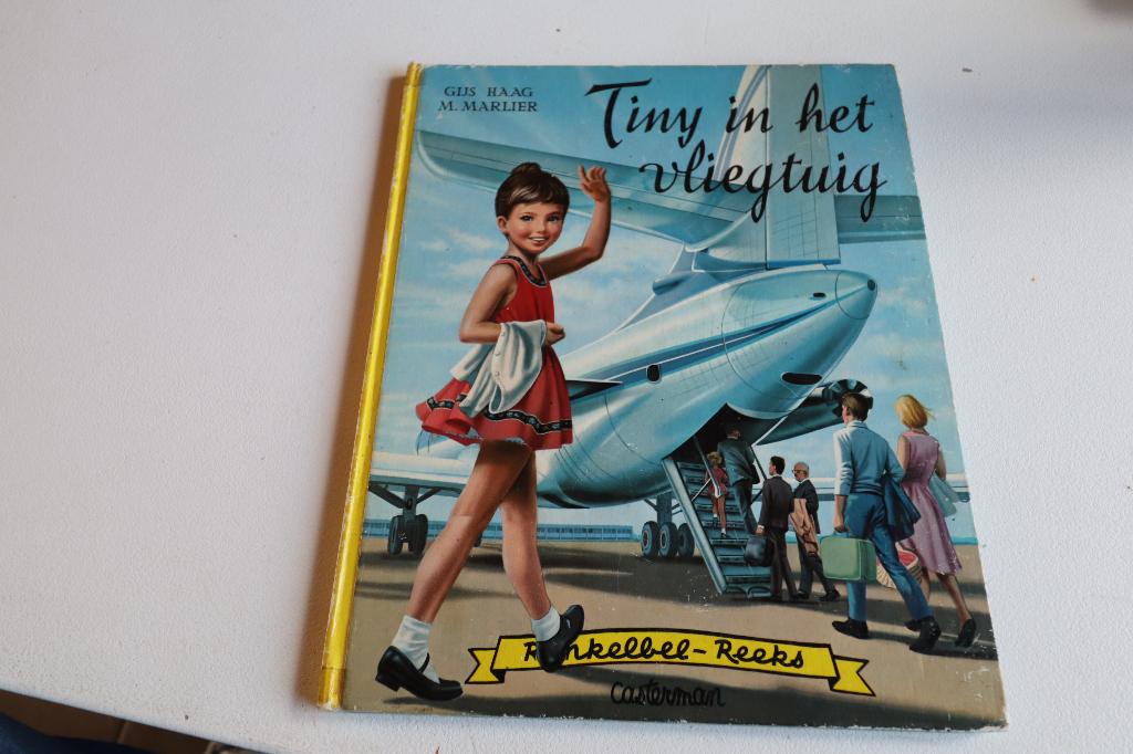 Tiny in het vliegtuig Rinkelbel reeks Casterman 1964, Boeken, Verzenden, Zo goed als nieuw, Fictie algemeen