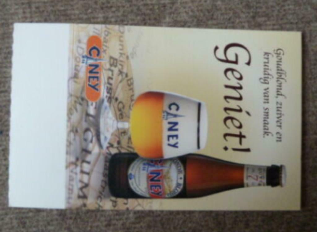 nieuwe tafel reclame CINEY Brouwerij Alken - Maes, Collections, Marques de bière, Neuf, Panneau, Plaque ou Plaquette publicitaire