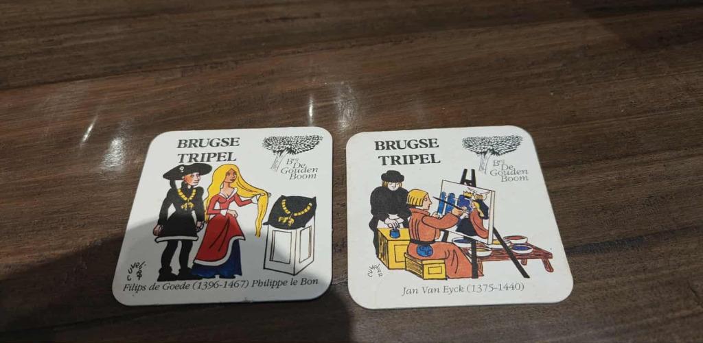 bierviltje Brugse Tripel  Brij De Gouden Boom, Enlèvement ou Envoi, Utilisé, Sous-bock, Autres marques