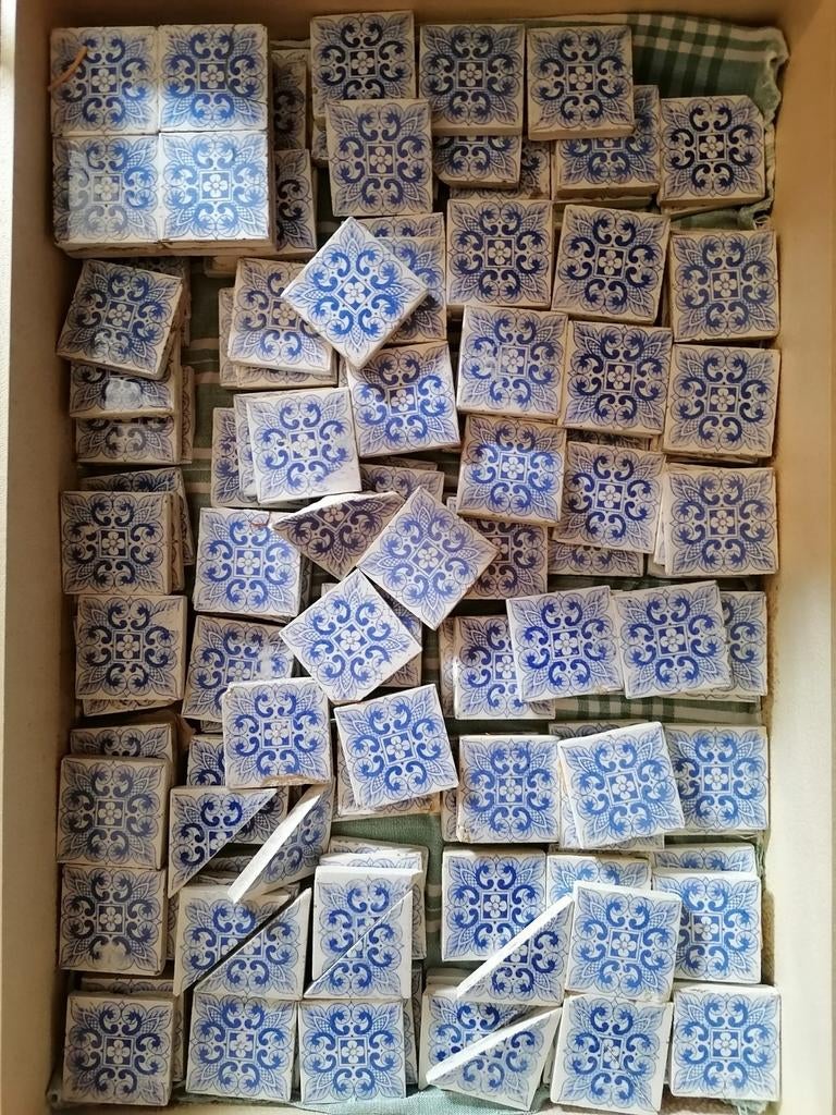 Carreaux bleu de Delft 5 par 5, Enlèvement ou Envoi, Utilisé