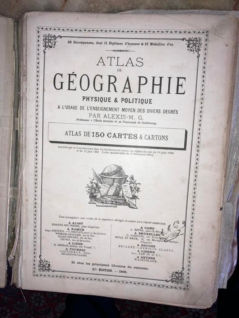 Atlas de Géographie – Alexis M.G., 1900, Ophalen of Verzenden