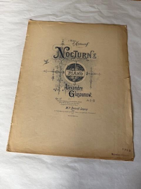 Alexander Glazoenov – Nocturne, Op.37, Muziek en Instrumenten, Gebruikt, Klassiek, Ophalen of Verzenden, Artiest of Componist